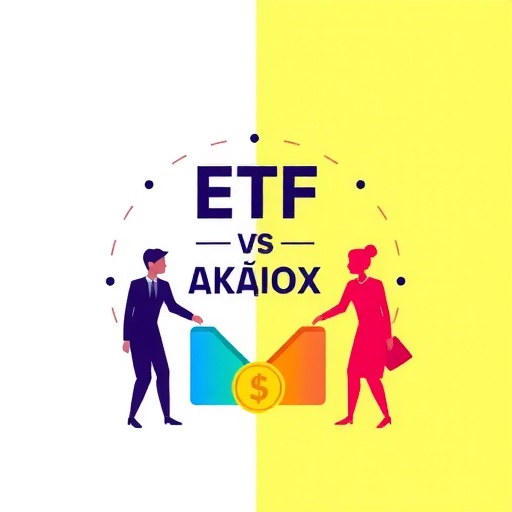 ETF vs Акции Логотип